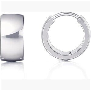 Hypoallergenic Titanium G136 Hoop Chunky Earrings for Sensitive Ears